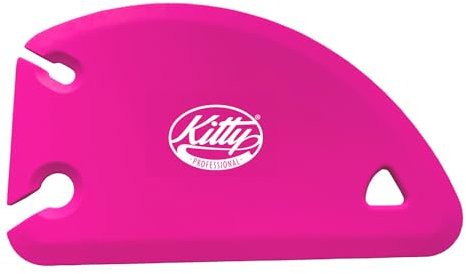 Kitty Professional 3 in 1 Profi-Teigkarte mit Abziehschlitzen zum Abstreifen, Portionieren, Rührelemente & Arbeitsfläche Reinigen aus 18/10 Edelstahl und BPA-frei Silikon (pink)