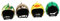 FRCOLOR 4 Stück Pet Chicken Helm Fahrrad Zubehör Spielzeug Fahrradzubehör Plastik Fahrradklingel Kind Tier