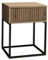 MARLE Nachttisch in Artisan Eiche Optik - Moderner Nachtschrank mit Schublade und schwarzem Metallgestell - 40 x 52 x 38,5 cm (B/H/T)