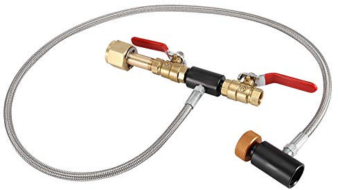 CGA 320 CO2-Zylinder-Nachfülladapter mit Schlauch Zum Befüllen von Soda-Tanks 36 mit Manometer, Nachfülladapter, Soda-Stream. Gas-Quooker CO2 CGA 320 Zylinderstrom 20 Pfund Tank