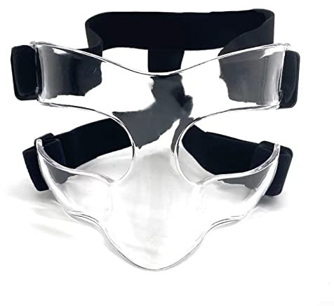 Nasenschutz, Aufprallschutz, Sport- mit Silikon-Pad für Damen, Herren, Jugendliche für Basketball, Fußball, Baseball, Schutz (halbes Gesicht)