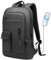 HEROIC KNIGHT Mochila para Portátil de 15.6 y Tablet de 12.9 con Puerto de Carga USB, Impermeable, Ligera y Fina, Capacidad de 8L (Negro)