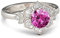 Jeulia 925 Sterling Silber Damenring mit Blumen-Rundschliff Zirkonia Ringe Jubiläums Ewigkeitsring Verlobungsring mit Schmuckschatulle zum Weihnachten, Valentinstag (Ausgefallenes Rosa, 67(21.4))
