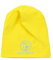 SCHIETWETTER Accessoire Kinder Mütze, Leichte Beanie, Übergangsmütze, dünne Kopfbedeckung, Logo-Print, stretch, warm, einfarbig gelb-light blue 52
