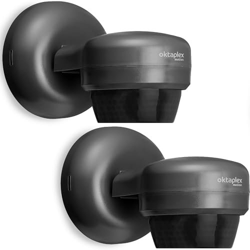Oktaplex Lot de 2 Mia Détecteur de Mouvement 360 degrés pivotant Extérieur IP65 Capteur de Mouvement 10 m Portée 230 V Anthracite