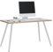 VCM Schreibtisch Computertisch Bürotisch Skandanivischer Retro Look Salia 110x50 cm Weiß/Weiß