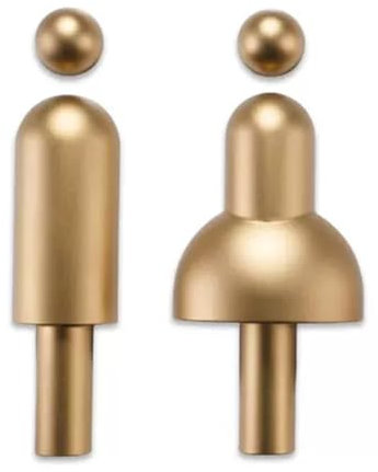 Cartello per bagno a LED Cartello per bagno per uomini e donne Cartello for bagno in metallo, cartello for bagno moderno for uomo e donna, decorazione for porta del bagno for uffici, aziende e ristora