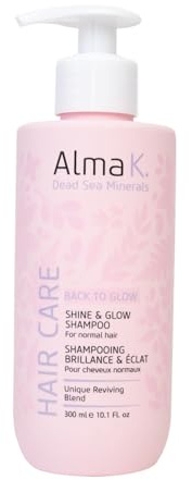 Alma K Shine and Glow Shampoo - Moisturizing Shampoo for Women - Hair Growth Shampoo - Hydrating Shampoo with Argan Oil, Cocoa Butter - 300 ml