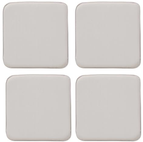 RACE LEAF 4er Set 40,5x40,3.5 cm Memory Foam Slow Rebound, Sitzkissen Indoor Household Sitzkissen Wasserfeste Oberfläche und rutschfeste Unterseite Schwarz (Ecru)