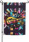 Outdoor Flaggen mit Musik-Graffiti-Druck, Outdoor-Flaggen für Hinterhof, Rasen und Heimdekoration, beide Seiten