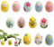12 Stück Filz Ostereier zum Basteln, Große Pastell Filzeier Ornamente Exquisite Home Tree Girlande Handwerk Ostern Dekoration für Wand Wohnzimmer