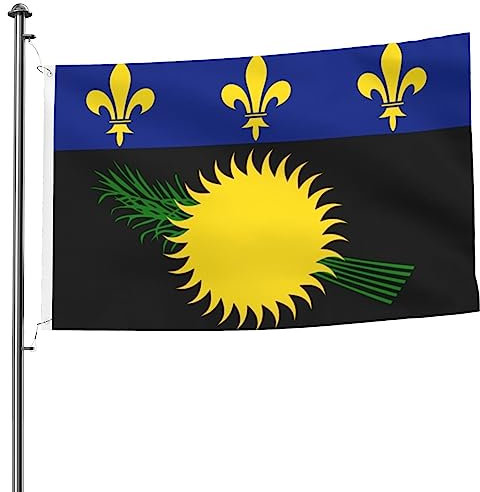 Pavillon Drapeau De La Guadeloupe Drapeau Décoratif Grand Bannière Double Face Bannière Décorative Pour Fête La Maison Intérieur 150X90Cm