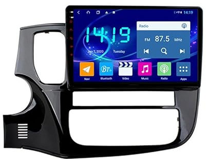 YFYANFEI 9 Zoll Android 14 Autoradio Mit GPS Navigator Für Mitsubishi Outlander 2013-2018 Mit Wireless Carplay & Android Auto Unterstützt WiFi/USB/Spiegel Link/Rückfahrkamera,8 Core 4G+WiFi 2G+32G