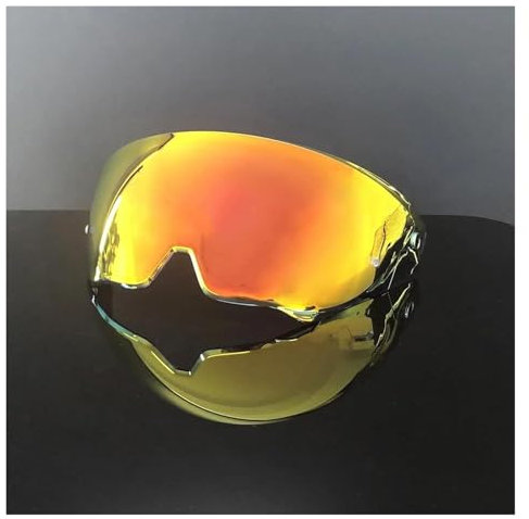 Motociclo Visiera for casco, Atlas 3.0 4.0 Visiera for casco Lente Visiera for casco integrale for moto Lente di ricambio for RUROC Atlas 3.0 4.0 (oro)(Gold Red)