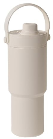 Kustimantu - Taza isotérmica con pajita (735 ml, con tapón antifugas, revestimiento cerámico, impermeable, aislamiento para café y bebidas vegetales