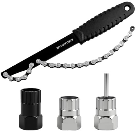 YunJoyous Fouet à chaîne avec extracteur de couronne dentée, robuste et durable, fouet à chaîne et extracteur, haute dureté, résistant à l'usure, outil de retrait de cassette universel, pour cassette