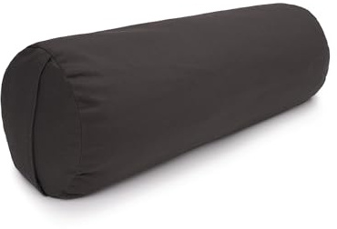 Yogabox Yogabolster aus regionaler Herstellung für Yin-Yoga, Ø22 cm, Yoga Rolle mit Buchweizenschalen, Waschbarer Bezug aus 100% Baumwolle, Yogabolster Rolle für Restorativeyoga