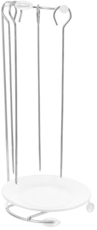 DIYEAH Support à Brochettes Suspendu en Acier Inoxydable Réutilisable avec Design Ergonomique pour Barbecue, Étagère Pratique avec Broches Incluses, pour Barbecue Entre Amis