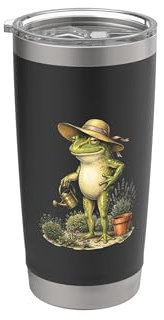 Frog Watering Garden, Cottagecore Plant Lover Stainless Steel Insulated Tumbler