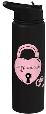 Official Olivia Rodrigo Drop Dead Lock Stainless Steel Insulated Water Bottle