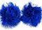 niavida 6 x PUSCHEL Fransen Haargummi KÖNIGSBLAU Blau Scrunchie