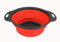Passoire pliable en silicone pour cuisine, résistante à la chaleur et peu encombrante (rouge)
