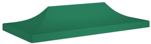 vidaXL Techo de Carpa para Celebraciones Cenador Toldo Cubierta Superior Carpa Plegable Jardín Patio Marquesina Fiesta Verde 6x3 m 270 g/m²