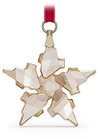 SWAROVSKI Weihnachtsschmuck, Jahresausgabe 2021, festlich, klein, Champagner-Kristall