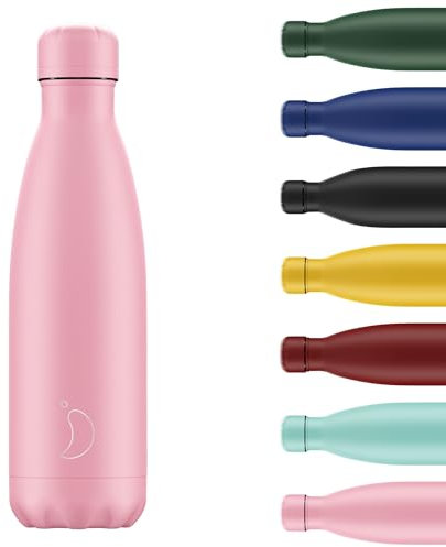 Chilly's Botella de Aqua - Acero Inoxidable y Reutilizable - Prueba de Fugas, Libre de transpiración - Matte - All Pink, 260ml