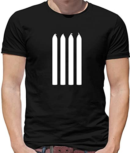 Four Candles - Mens T-Shirt - Black - 3XL