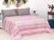 Baroni Home Copriletto Primaverile Estivo in Misto Cotone Piquet, Trapunta Estiva Matrimoniale 260x260 cm - Righe Rosa