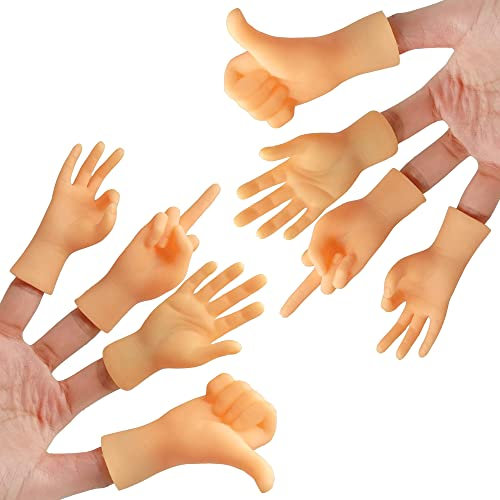 Ezebesta Winzige Hand Fingerpuppen Mini Finger Hände Set Kleine Hände Fingerpuppen Gummi Lustige Minihände Set