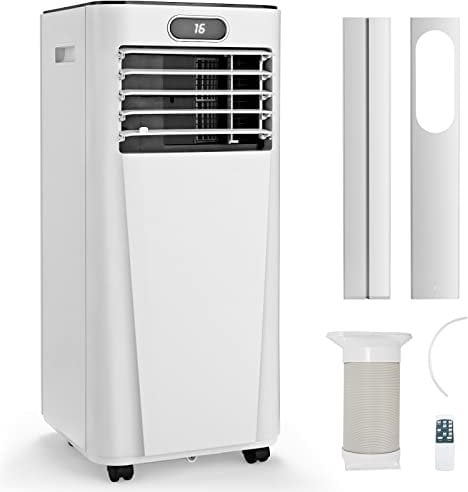 TANGZON 7000/9000BTU Portable Air Conditioner, 4-in-1 Mobile Air Cooler, Dehumidifier, 2 Speeds Fan with Sleep Mode, WiFi Smart APP, 24H Timer, Remote Control & LED Display (7000BTU, without WiFi)