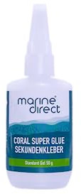 Marine Direct Korallenkleber - Standard Gel, 50g - Vielseitiger Korallenkleber für schnelle & transparente Befestigung in Meerwasseraquarien, zuverlässig & sicher