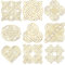 OLYCRAFT 9 Stück 4x4cm Religionsthema Aufkleber Keltisch Knotenmuster Aufkleber Selbstklebende Goldene Aufkleber Metall Goldaufkleber Für Sammelalben Kunsthandwerk Wasserflaschen Dekoration