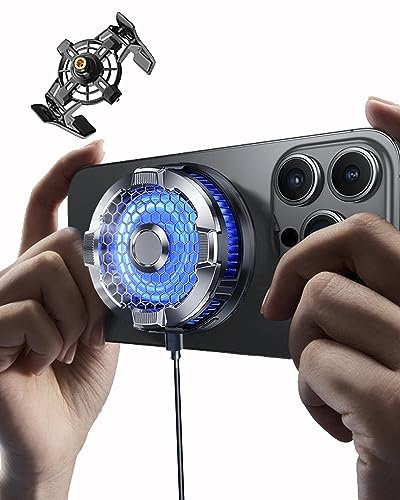 ACEDAYS Magnetic Phone Cooler, Phone Cooling Fan with Semi-Conductor Cooling Chip, Universal Cellphone Radiator for Tiktok Live Streaming, Outdoor Vlog, Mobile Gaming.