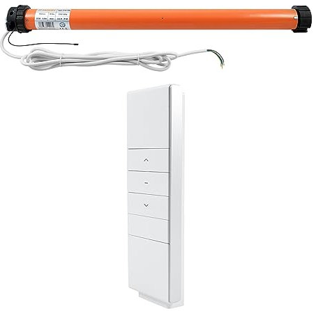 3T-MOTORS Funk-Markisenmotor 3T45-50R + HSF1 (Zugkraft 50 Nm/100 kg) zum Nachrüsten bei Markisen bis 8 m Ausladung, einfache Montage mit Zubehör, Markisenantrieb (Adaptersatz 70 mm rund)