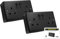 SHPELEC® Matt Black Finish 13A Metal Double Socket with 35mm PVC Surface Mount Back Box - Modern Design, Easy Installation (2 Gang Socket + Back Box (2 pack))