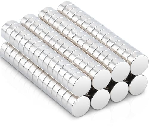 FPMYB 120 Stück Neodym Magnete Magnete Stark 5x2mm, Magnete Stark Magnete Klein Rund Mini Magnete für Magnettafel, Kühlschrank, Whiteboard, Fotos, Pinnwand, Büro
