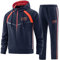 W JIANWANG Trainingsanzug Herren Fußball Traningsanzuganzug Sportanzug Freizeitanzug Sport Jogging Anzug Für Männer Trainingsanzüge Fussball Laufanzug Jogginganzug Set Dunkelblau JW-214-XL