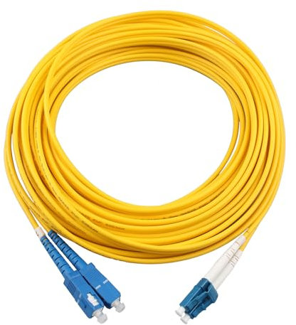 Jopto Cavo Fibra Ottica LC a SC OS2 Monomodale Duplex 9/125um Cavo Patch Fibra LSZH per 10Gb SFP+/SFP Transceiver, Media Converter (10M)