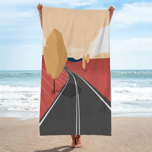 Toalla Playa Dibujos Animados Toallas Playa Grande Microfibra Anti Arena Carretera Playa Toallas para NiñA NiñO Adulto Piscina Toalha de Praia Mujer Hombre 200x200cm