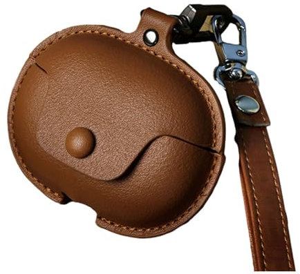 jyibinee Snug Fit Kopfhörer-Schutz, weiches Kunstleder, offene Ohrhörer mit Schlüsselanhänger, 360°-Rundumschutz, Braun B