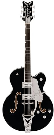Gretsch Professional Collection Falcon Hollow Body Bigsby Black - Halbakustik Gitarre
