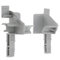 cyclingcolors 2x Tulipe volet roulant modèle Aluréno ZF pour lames de 12 à 15mm PVC gris Entonnoir Rail de guidage Universel Protection Fenêtre Store Accessoire