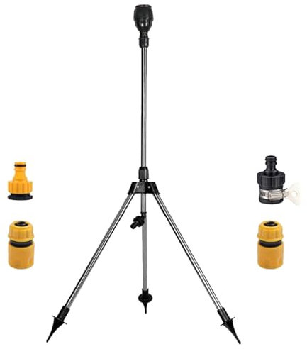 Stativ mit Halterung für Rasensprenger, Stativ-Sprinkler für den Garten, drehbarer Sprinkler mit langer Entfernung, Teleskop-Wassersprenger mit Metallstativ, Gartenbewässerung