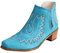 Toe Boots Heels Ankle High Pointed Boots Chunky for Women Shoes Damenstiefel Plateau Damen Rot (Light Blue, 41)