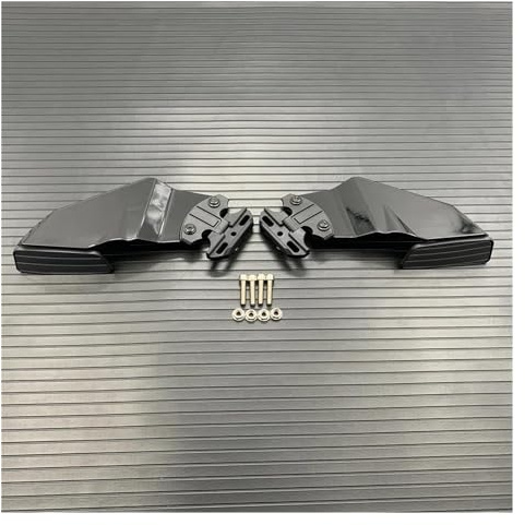 Motorrad Rückspiegel Für Kawasaki Für Ninja 250 300 400 Für ZX6R Für ZX636 Für ZX10R Universal Motorrad Verstellbare Seitenflügel Spoiler Verkleidung Mit Rückansicht Spiegel Motorrad Spiegel(Schwarz)
