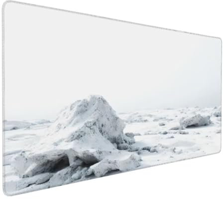 Extended Large Mouse Pad, Gaming Mouse Mat XXL Non-Slip Water-Resistant Rubber Base Computer Keyboard Mat Full Desk Mousepad 3D White Pattern Keyboard Mat (900 x 300 x 3 mm) L-96