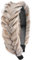 Gledola Wide Messy Braided Headband with Teeth Synthetic Hair Braided Headband High Elasticity Braids Braided Hair Band Hairpiece for Girls Women (Weiß Grau Braun)